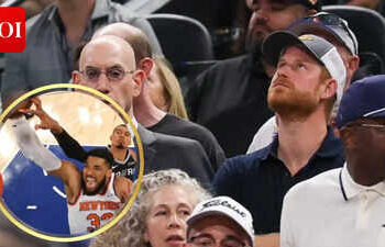 NBA Finals: Prince Harry makes surprise appearance at the game as royal family marks Trooping the Colour without him and Meghan Markle
