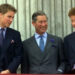 Prince William, King Charles III and Prince Harry attend the Queen Mother's 100th birthday celebrations in 2000. By: Kent Gavin/MEGA