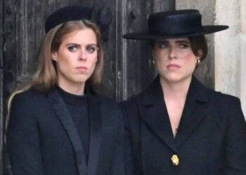 Princess Beatrice and Princess Eugenie attend the funeral of Queen Elizabeth II in 2022. By: Steve Finn/MEGA
