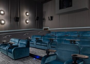 Hooky Entertainment offers movies, bowling, food and drink all in one. it's located in the Nashville Yards district of Nashville, Tenn. (Courtesy Hooky Entertainment)
