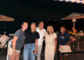 Todd and Julie Chrisley and their daughter Savannah Chrisley stopped by Benny’s on the Beach, posing for a photo along the pier deck with the Atlantic just behind them.