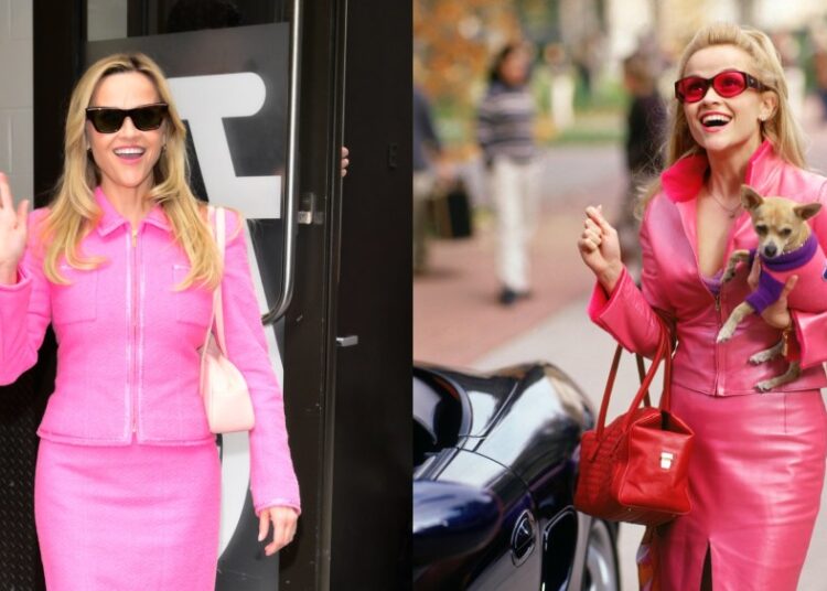 Reese Witherspoons Sports Chanel for 'Elle' Promo Tour