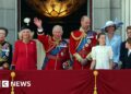 The Royal Family on a balcony at Buckingham Palace