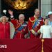 The Royal Family on a balcony at Buckingham Palace