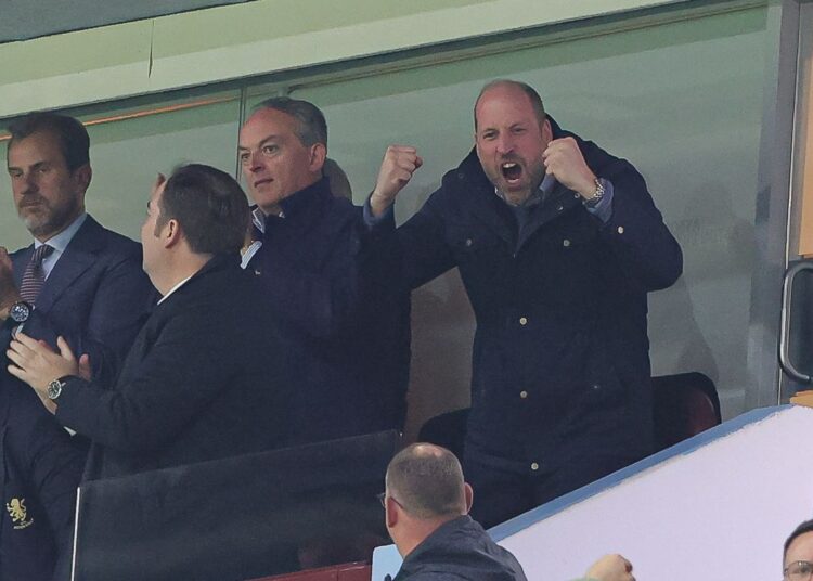 William, Prince of Wales during the UEFA Europa League 2025/26 Semi-Finals in Birmingham