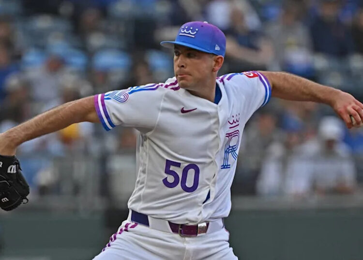 Kansas City Royals starting pitcher Kris Bubic (50), Peter Aiken-Imagn Images