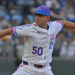 Kansas City Royals starting pitcher Kris Bubic (50), Peter Aiken-Imagn Images