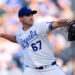 Royals' Seth Lugo leaves game after line drive to the head
