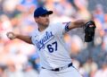 Royals' Seth Lugo leaves game after taking line drive to the head