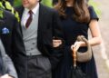 Samuel Chatto and Eleanor Ekserdjian arrive for the Royal wedding of Peter Phillips and Harriet Sperling at All Saints Church on June 06, 2026 in Kemble, England.