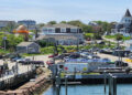 The view as you arrive at Old Harbor on Block Island aboard the ferry.