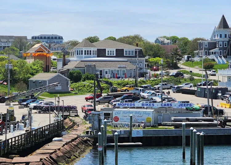 The view as you arrive at Old Harbor on Block Island aboard the ferry.