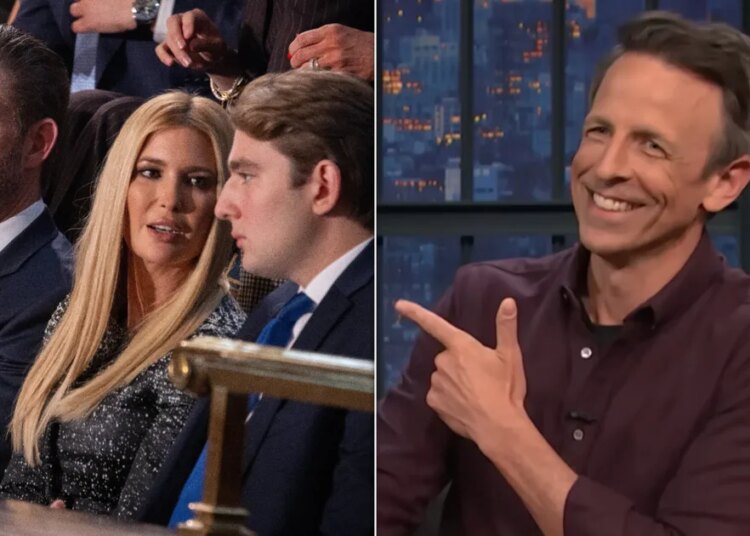 Seth Meyers Dunks On 1 Of Trump’s Kids With Joke About The President At Knicks Game