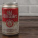 vintage can of Old Milwaukee beer against brick wall