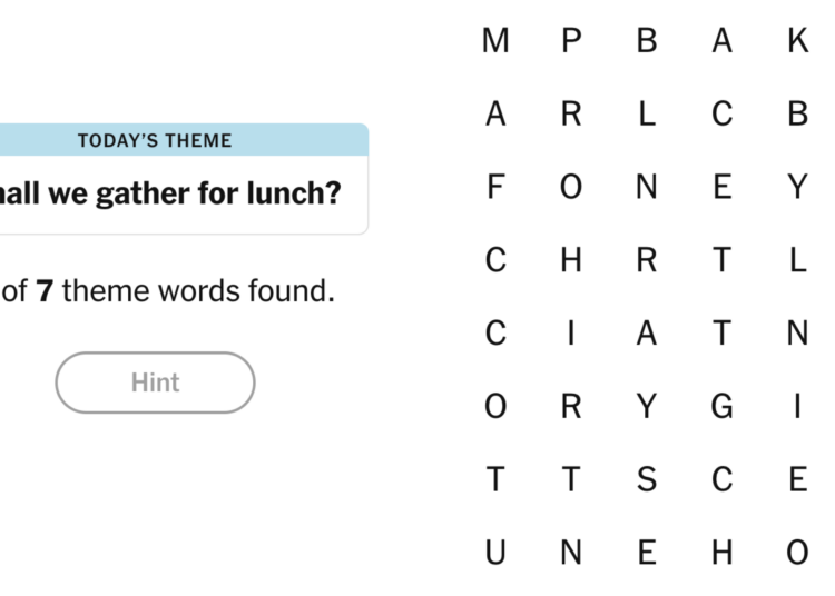 NYT Strands board for June 1, 2026: Shall we gather for lunch?