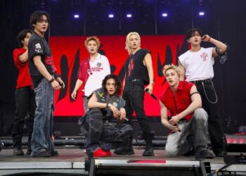 K-pop boy group Stray Kids perform during the Governors Ball Music Festival at Flushing Meadows Corona Park in the Queens borough of New York, June 6. AP-Yonhap