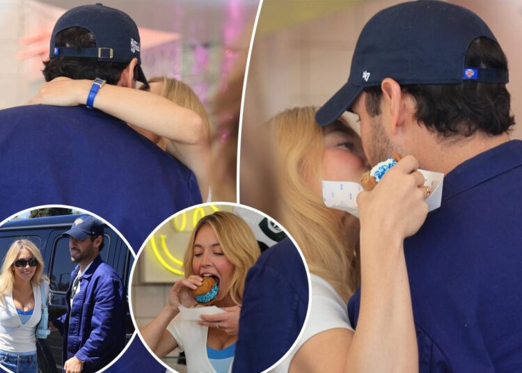 Sydney Sweeney and Scooter Braun make out in frozen yogurt shop in LA after Knicks date night