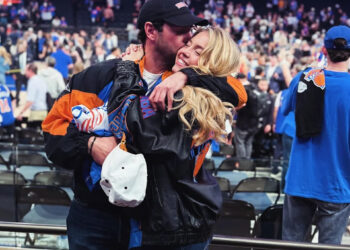 Scooter Braun kissed Sydney Sweeney (as seen above) to celebrate the New York Knicks’ historic win. sydneysweeney/Instagram