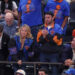Actress Sydney Sweeney and boyfriend Scooter Braun during the third quarter. Charles Wenzelberg / New York Post