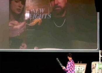 Swift on the big screen at 'New Heights Live'Credit: Natasha Dye