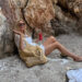 A photo of Tess Daly wearing white shorts