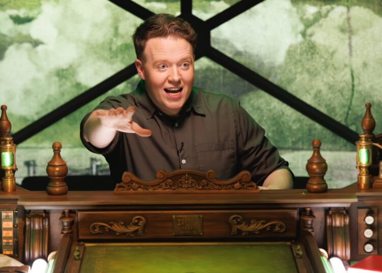 Brennan Lee Mulligan is the creator and game master on the set of