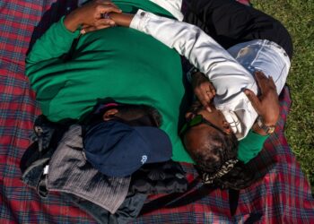 Attendees at the Roots Picnic get some rest on the historic Belmont Plateau, May 30.