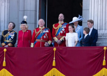 Senior members of the Royal Family at Trooping The Colour 2026 In London, UK