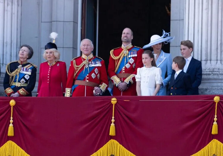 Senior members of the Royal Family at Trooping The Colour 2026 In London, UK