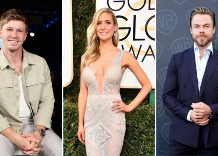 (from left) Robert Irwin, Kirstin Cavallari, and Derek Hough