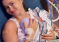 Madeleine White and baby girl Juliette