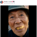 Another of the AI-generated still images President Trump shared on Truth Social on Saturday, showing a man with gold teeth spelling Trump.