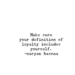 Black and white typewritten quote about being loyal to yourself by Maryam Hasnaa.