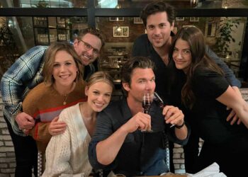 Erin Krakow, Ben Rosenbaum, Kayla Wallace, Kevin McGarry, Chris McNally and Julie GonzaloCredit: Courtesy of Erin Krakow