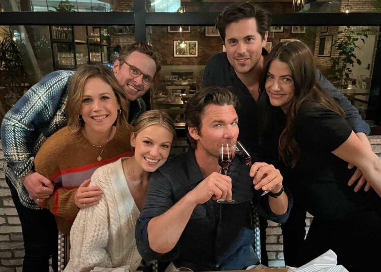 Erin Krakow, Ben Rosenbaum, Kayla Wallace, Kevin McGarry, Chris McNally and Julie GonzaloCredit: Courtesy of Erin Krakow