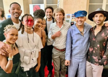 Will Smith, Jada Pinkett Smith, Jaden Smith, Willow Smith, Trey Smith, Adrienne Banfield-Norris and Mick Jagger during Paris Fashion Week.Credit: Will Smith/Instagram