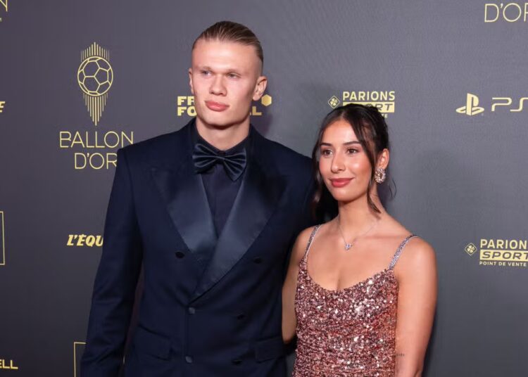 Erling Haaland and Isabel Haugseng Johansen