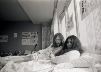 Bed-In at the Amsterdam Hilton Hotel, Netherlands, 1969.