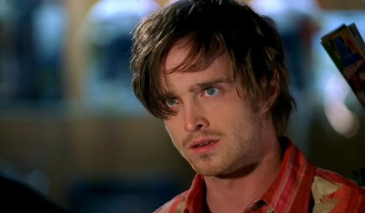 Aaron Paul as Stew Ellis looks concerned in Bones