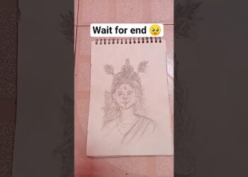 कान्हा जी की ड्राइंग #art #bhagwan