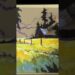 Golden Fields & Rustic Barn 🏡 #painting #art