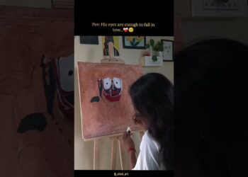his eyes..🥹🤌 #art #artist #acrylicpainting #jaganathji #ytshorts