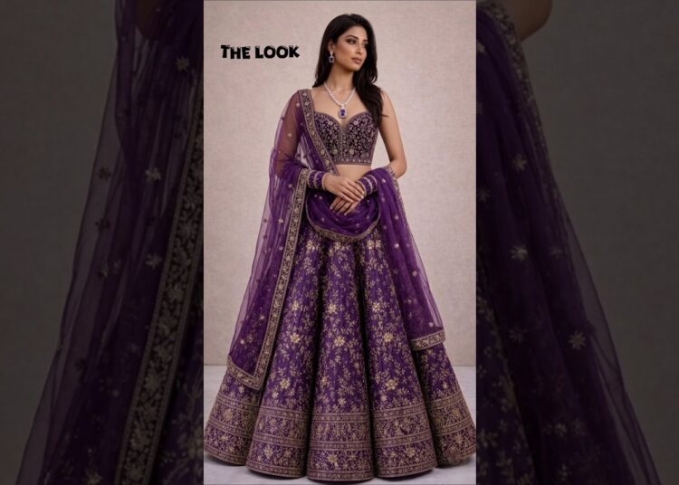 Purple royalty✨💜The ultimate outfit breakdown you didn’t know you needed#EthnicWear#LehengaCholi