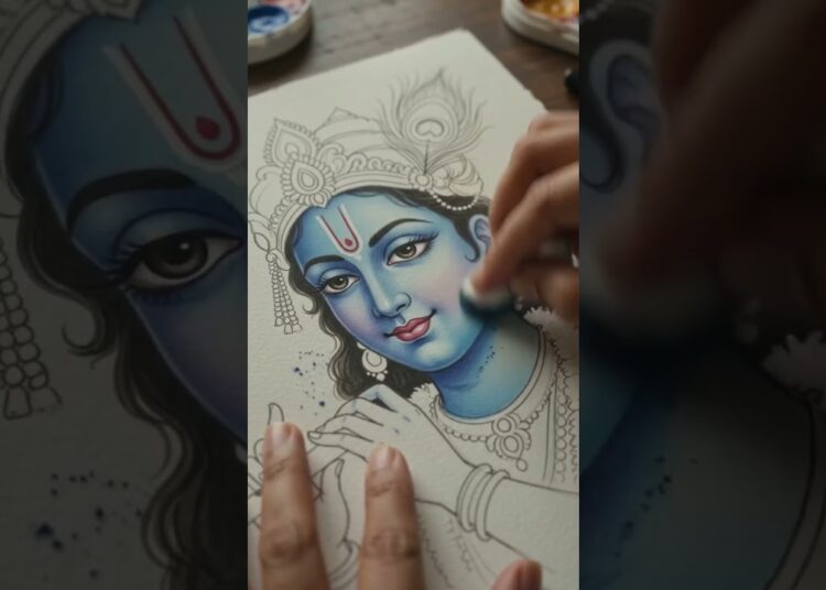 I Know You Will Ignore Lord krishna Art !! O!! A #art #krishna  #artist #artwork #shorts
