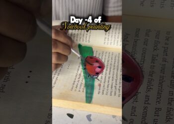 DAY 4 of notebook painting #shorts #ytshorts #art #artist