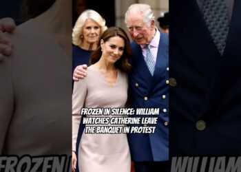 Frozen in Silence: William Watches Catherine Leave the Banquet in Protest #royal #kate #charles