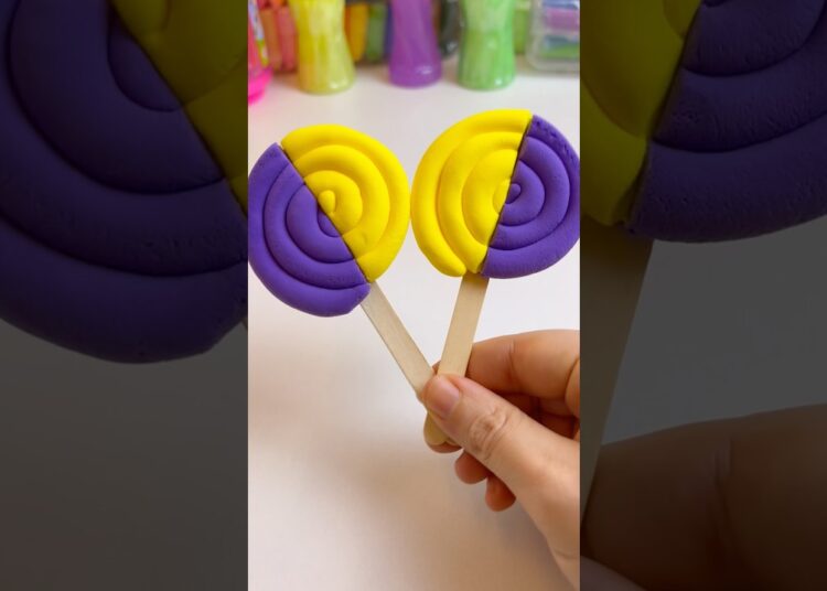 🍬🍭 Clay shaped like candy🌈#slime #explore #clay #creativeclayideas #artist #artist #shortsvideos