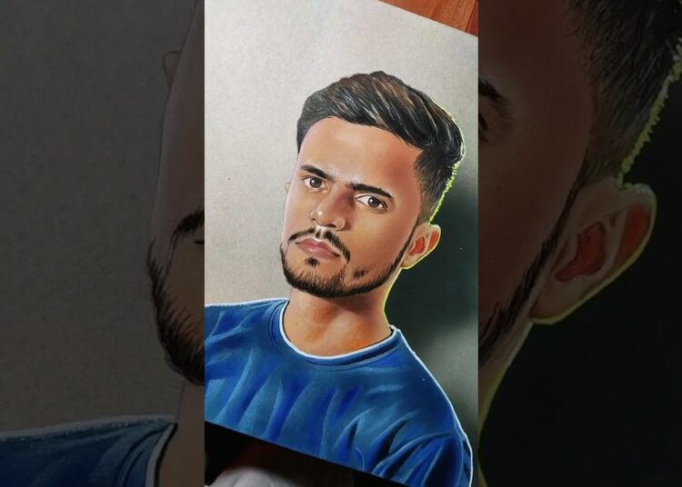 I Draw My First Self Portrait! #shorts #youtubeshorts #shortsart #art #3dart #portrait #rahiljindran