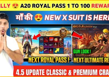 4.5 UPDATE 🤩 A20 Royal Pass | New X Suit | Next Ultimate Outfit Bgmi | Bgmi New Royale Pass