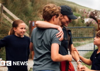 Catherine shares photos reuniting with family after Three Peaks Challenge - BBC